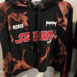 Bleached Bieber Stadium Tour Cropped Hoodie!!
